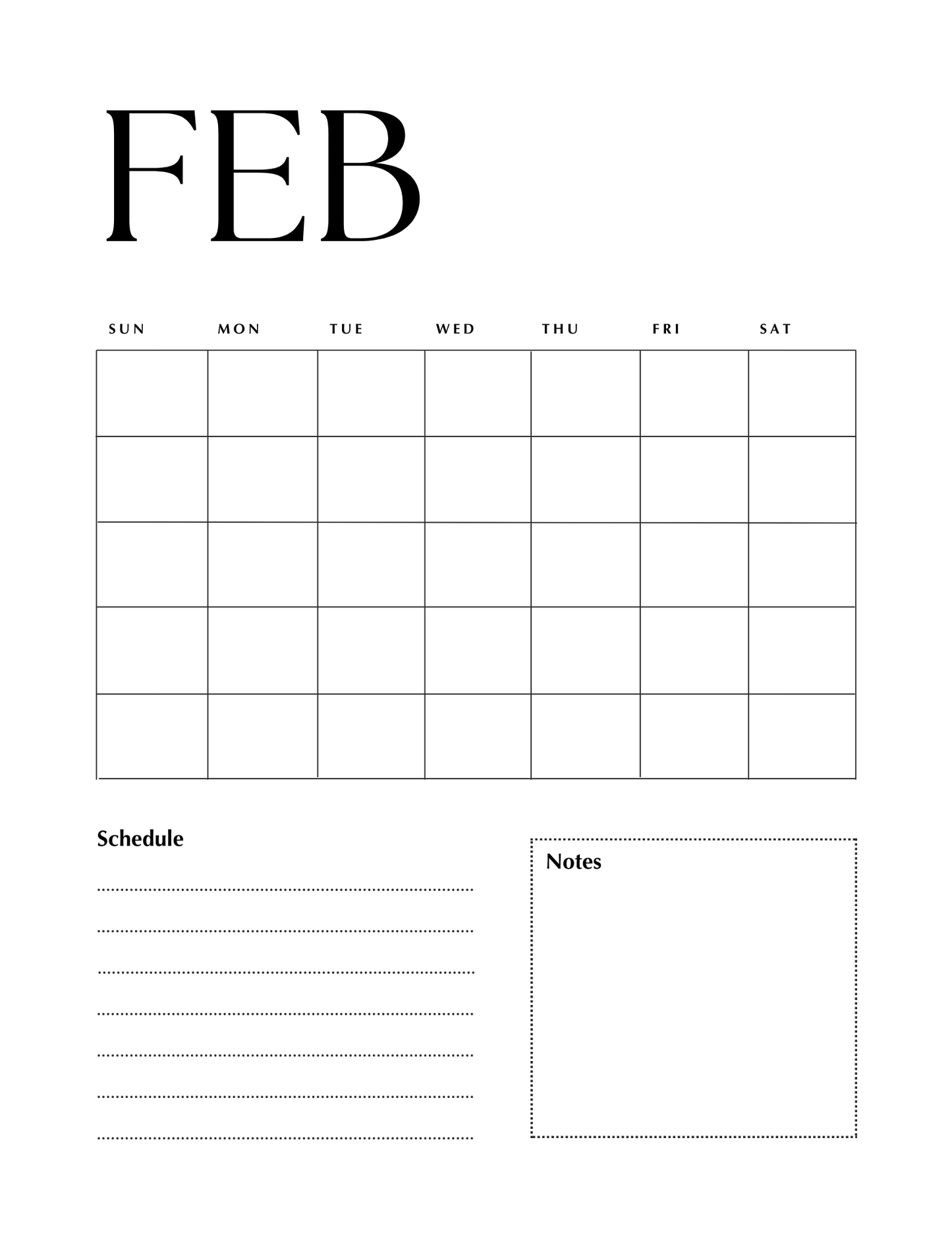 Erasable Monthly Planner Inserts