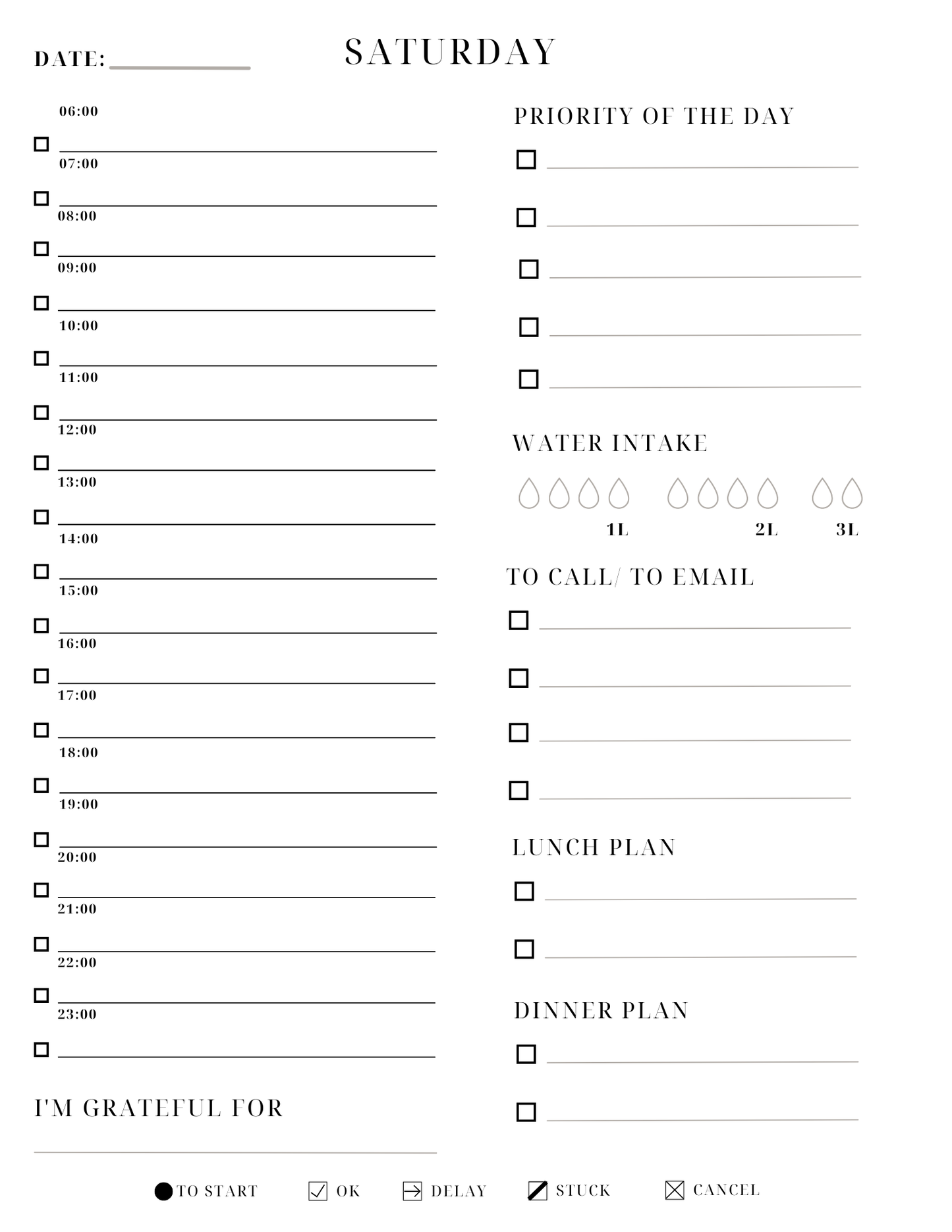Erasable Planner Insert - daily