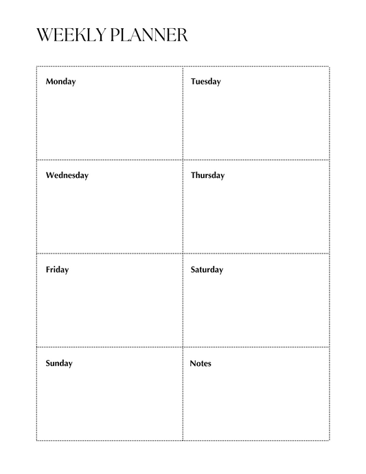 Pre-Order Erasable Weekly Planner Inserts