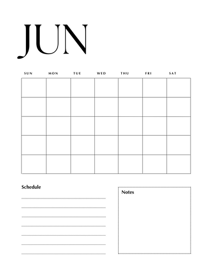 Erasable Monthly Planner Inserts