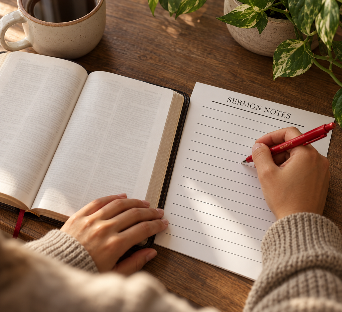 Sermon Notes - Erasable Planner Insert