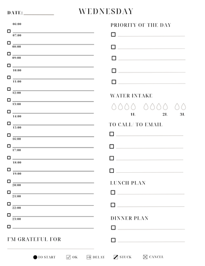 Erasable Planner Insert - daily