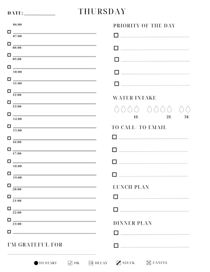 Erasable Planner Insert - daily