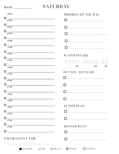 Erasable Planner Insert - daily