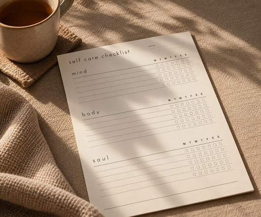 Self Care Checklist - Erasable Planner Insert